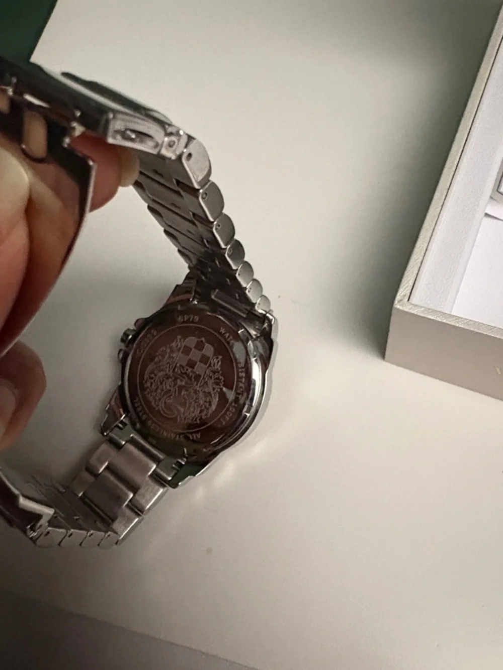 Vince Camuto Two-Tone Silver and Rose Gold Crystal Accent Women's Watch - Picture 3 of 5